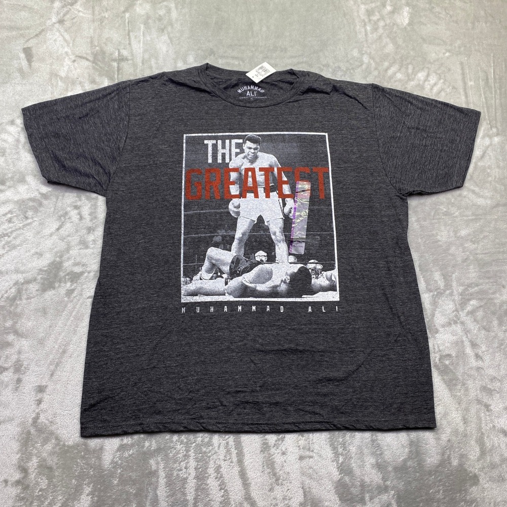 Muhammad Ali The Greatest Boxing Graphic T Shirt‎ Mens XL Heather Charcoal NWT
